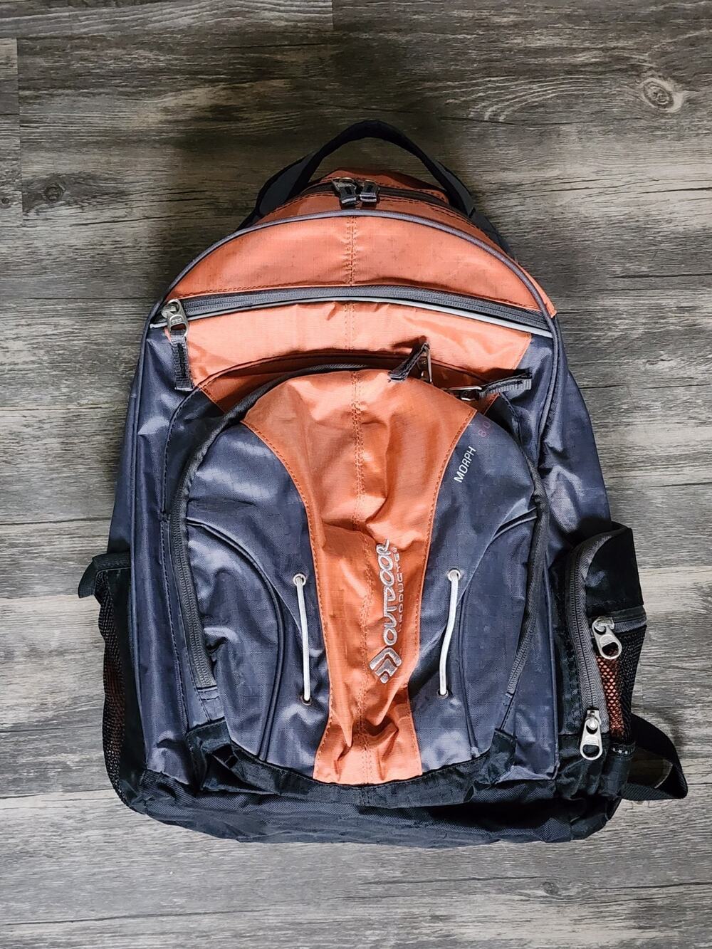 Outdoor Products Morph 8.0 Backpack School Travel Hiking Orange/Grey